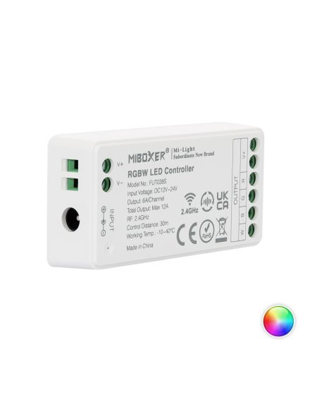 Contrôleur Variateur LED RGBW 12/24V DC MiBoxer FUT038S