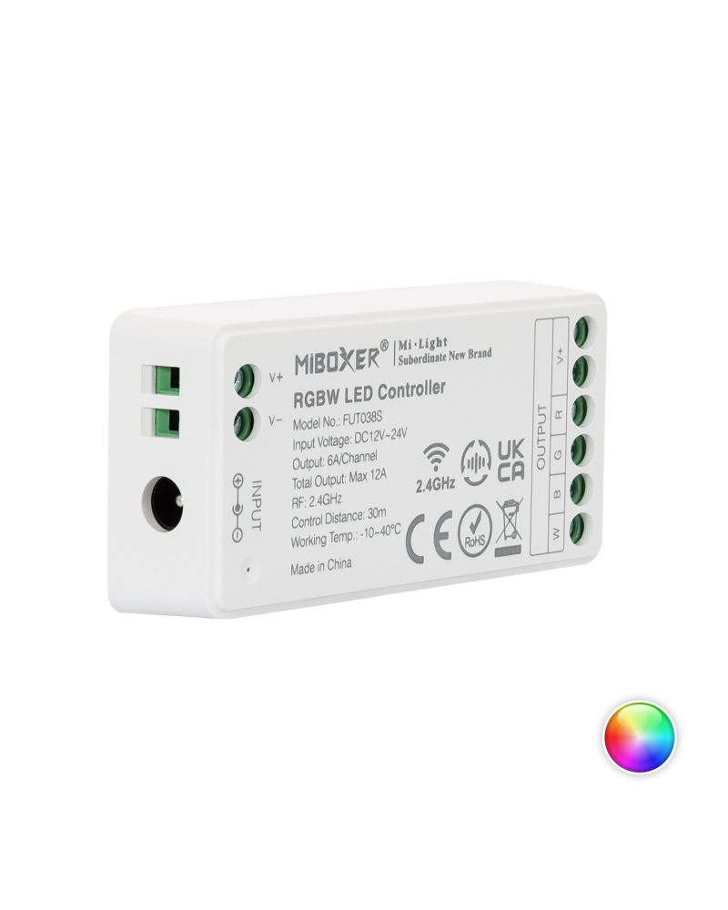 Contrôleur Variateur LED RGBW 12/24V DC MiBoxer FUT038S