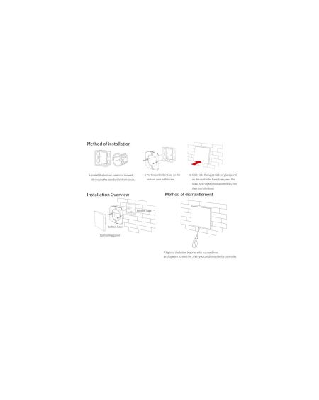 Contrôleur Variateur Mural Tactile LED Monochrome 12/24 V DC RF MiBoxer P1