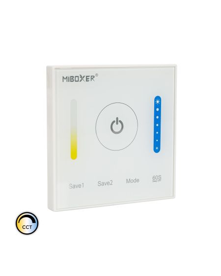Contrôleur Variateur Mural Tactile LED CCT 12/24 V DC RF MiBoxer P2
