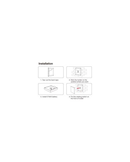 Télécommande Murale RF pour Variateur LED Monochrome 4 Zones MiBoxer B1
