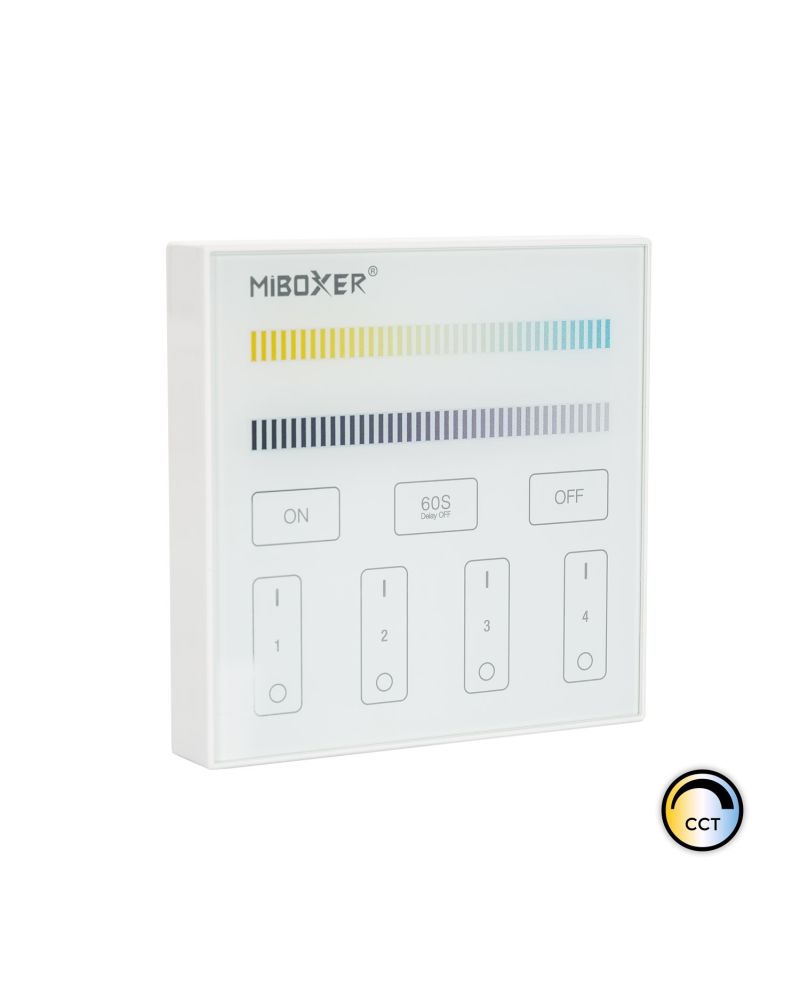 Télécommande Murale RF pour Variateur LED CCT 4 Zones MiBoxer B2 Télécommande Murale RF pour Variateur LED CCT 4 Zones MiBoxer B2
