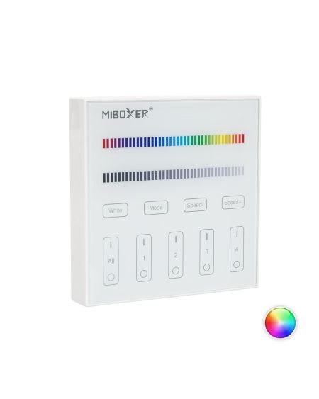 Télécommande Murale RF pour Variateur LED RGBW 4 Zones MiBoxer B3