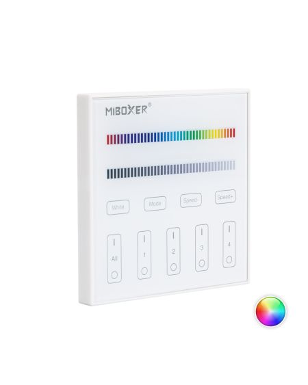 Télécommande Murale RF 220-240V AC pour Variateur LED RGBW 4 Zones RF MiBoxer T3