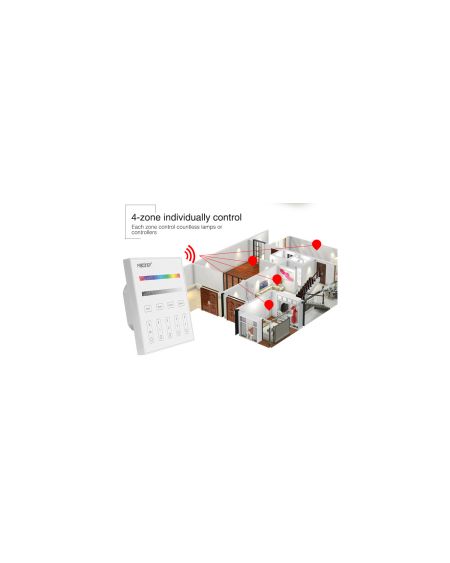 Télécommande Murale RF 220-240V AC pour Variateur LED RGBW 4 Zones RF MiBoxer T3