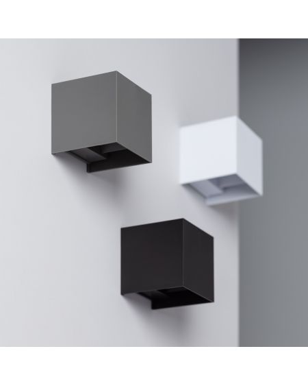 Applique Murale LED Extérieure New Eros 6W Éclairage Double Face Noire