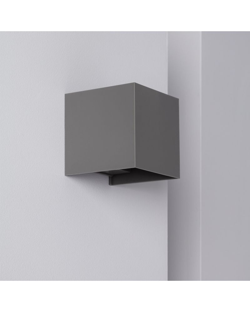 Applique Murale LED Extérieure New Eros 6W Éclairage Double Face Grise