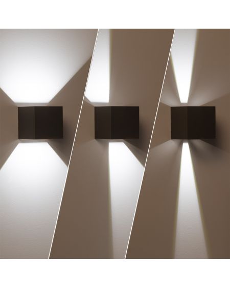 Applique Murale LED Extérieure New Eros 6W Éclairage Double Face Grise