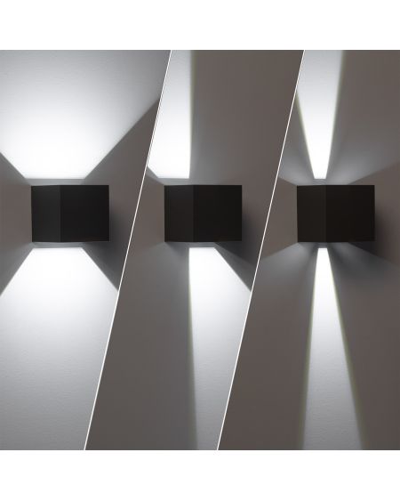 Applique Murale LED Extérieure New Eros 6W Éclairage Double Face Grise