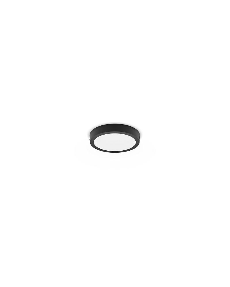 Plafonnier LED  Rond Noir Magneos 12W