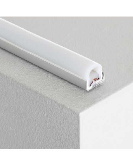 Profilé Aluminium 1m pour Gaines Néon LED Flexible Dimmable 7.5W/m 220V AC 100 LED/m Semi-circulaire 180° Monochrome IP67