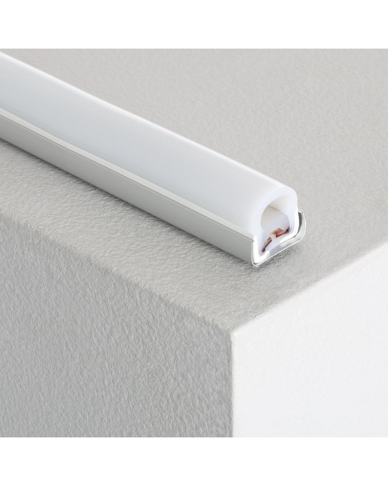 Profilé Aluminium 1m pour Gaines Néon LED Flexible Dimmable 7.5W/m 220V AC 100 LED/m Semi-circulaire 180° Monochrome IP67