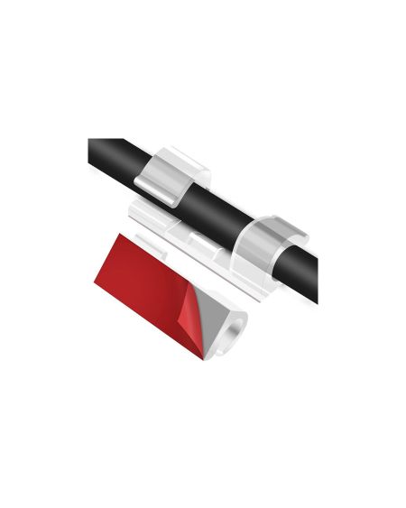 Pack 20 Clips de Fixation Auto-adhésifs Organisateur pour Câble Ø 8mm