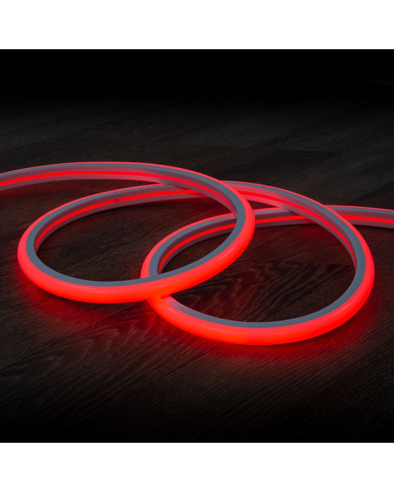 Gaine Néon LED Flexible Dimmable 7.5W/m 220V AC 120LED/m Semi-circulaire 180° Rouge IP67 sur Mesure Coupe tous les 100cm