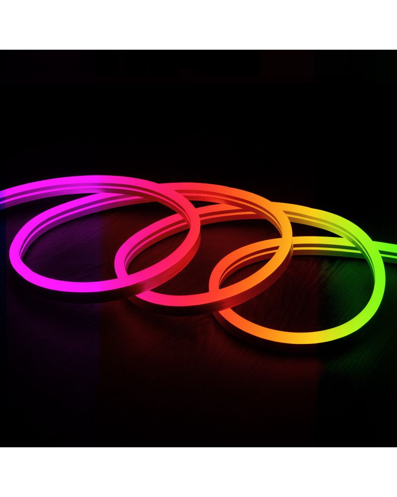 Gaine Néon LED Flexible Dimmable 11W/m 220V AC 60LED/m Semi-circulaire 180° RGB IP67 sur Mesure Coupe tous les 100cm
