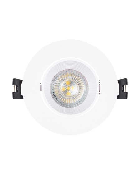 Collerette Downlight Ronde Orientable pour Ampoule LED GU10 / GU5.3 Coupe Ø 80mm