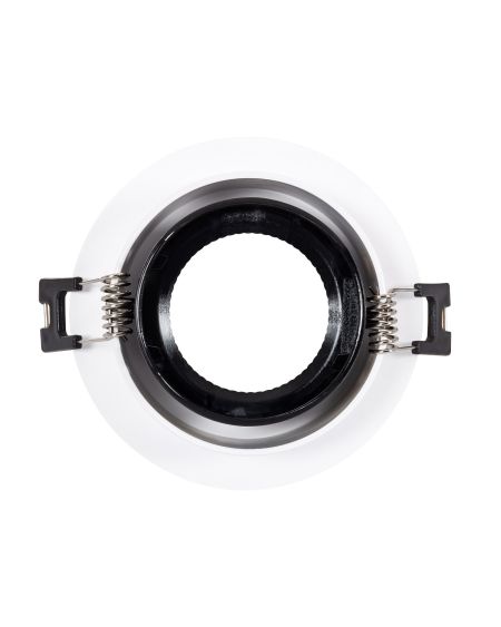 Collerette Downlight Ronde Orientable pour Ampoule LED GU10 / GU5.3 Coupe Ø 80mm