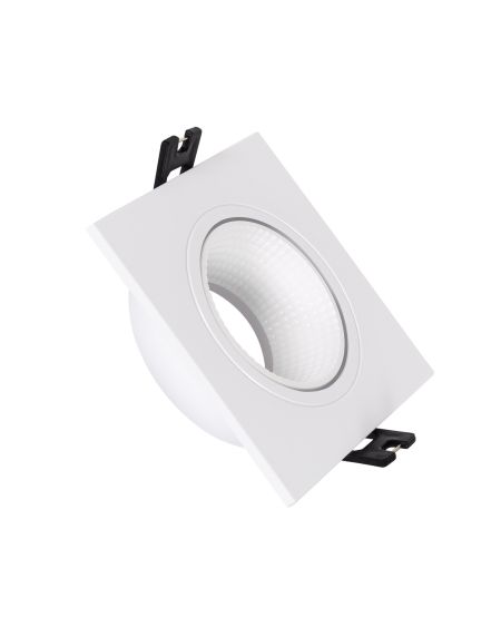 Collerette Downlight Carrée Orientable pour Ampoule LED GU10/GU5.3 Coupe Ø 80mm