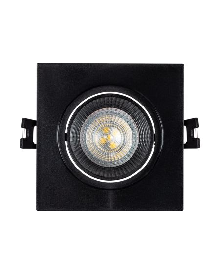 Collerette Downlight Carrée Orientable pour Ampoule LED GU10/GU5.3 Coupe Ø 80mm