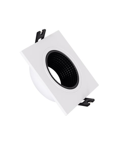 Collerette Downlight Carrée Orientable pour Ampoule LED GU10/GU5.3 Coupe Ø 80mm