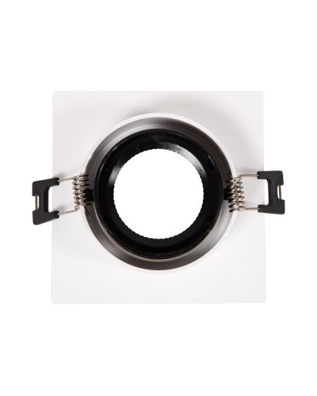 Collerette Downlight Carrée Orientable pour Ampoule LED GU10/GU5.3 Coupe Ø 80mm