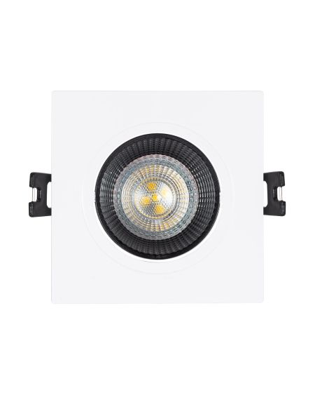 Collerette Downlight Carrée Orientable pour Ampoule LED GU10/GU5.3 Coupe Ø 80mm