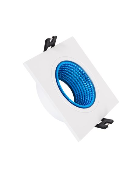 Collerette Downlight Carrée Orientable pour Ampoule LED GU10/GU5.3 Coupe Ø 80mm