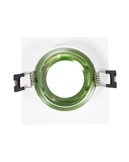 Collerette Downlight Carrée Orientable pour Ampoule LED GU10/GU5.3 Coupe Ø 80mm