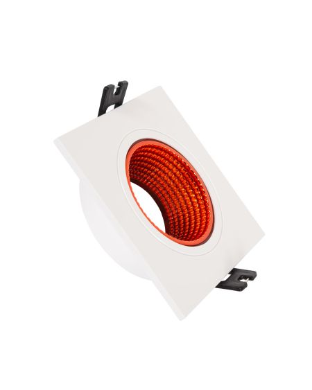 Collerette Downlight Carrée Orientable pour Ampoule LED GU10/GU5.3 Coupe Ø 80mm