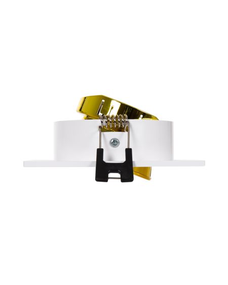 Collerette Downlight Carrée Orientable pour Ampoule LED GU10/GU5.3 Coupe Ø 80mm