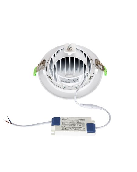 Spot Downlight LED Rond Orientable 38W 120 lm/W  CCT LIFUD No Flicker