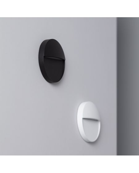 Balise LED Extérieure 4W en Saillie au Mur Ronde Jade Blanche