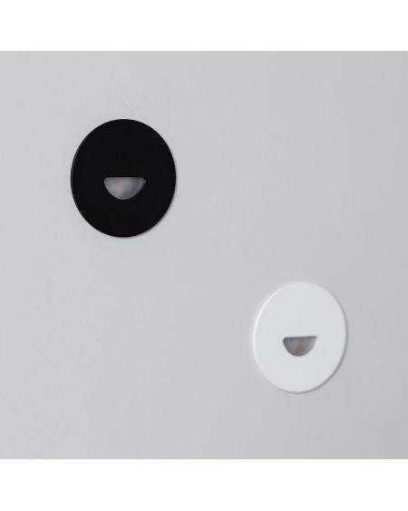 Balise LED Extérieure 2W Encastrable au Mur Ronde Guell Noire