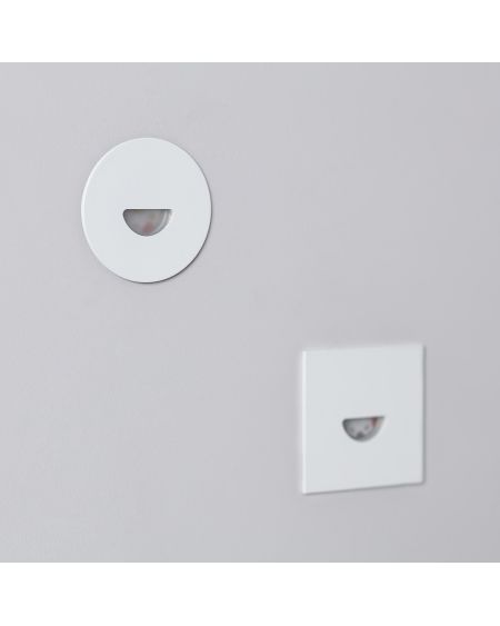 Balise LED Extérieure 2W Encastrable au Mur Ronde Guell Blanche