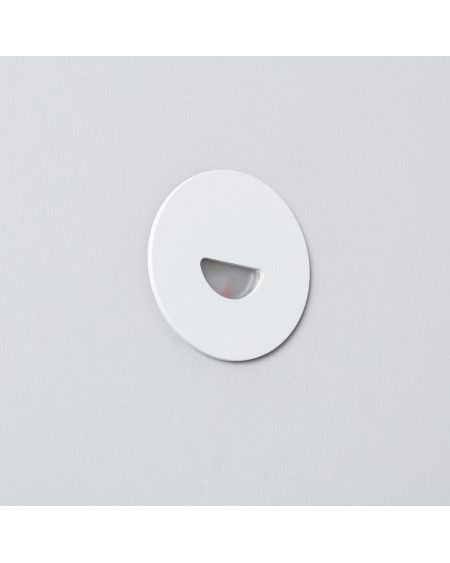 Balise LED Extérieure 2W Encastrable au Mur Ronde Guell Blanche