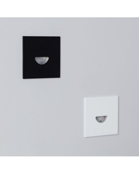 Balise LED Extérieure 2W Encastrable au Mur Carrée Guell Blanche