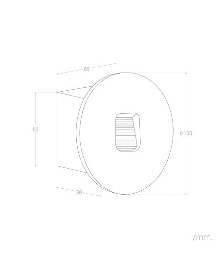 Balise LED Extérieure 2W Encastrable au Mur Ronde Grasset Blanche