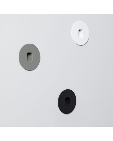 Balise LED Extérieure 2W Encastrable au Mur Ronde Grasset Blanche