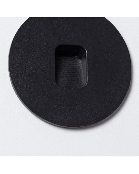 Balise LED Extérieure 2W Encastrable au Mur Ronde Grasset Noire