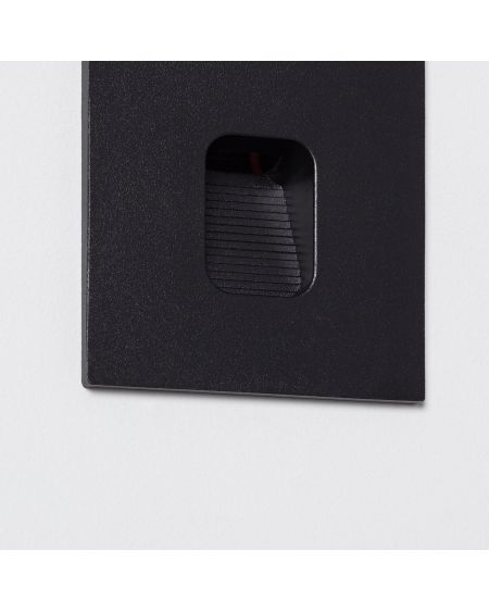 Balise LED Extérieure 2W Encastrable au Mur Carrée Grasset Noire
