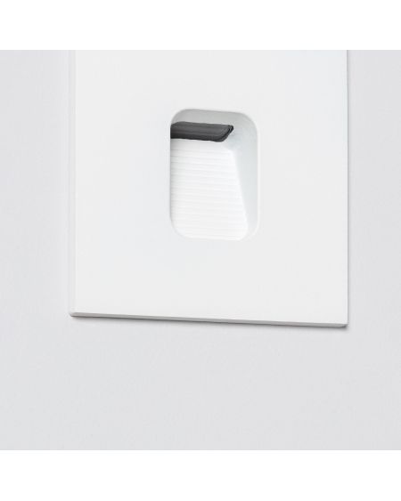 Balise LED Extérieure 2W Encastrable au Mur Carrée Grasset Blanche