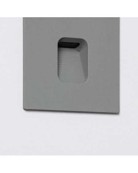 Balise LED Extérieure 2W Encastrable au Mur Carrée Grasset Grise