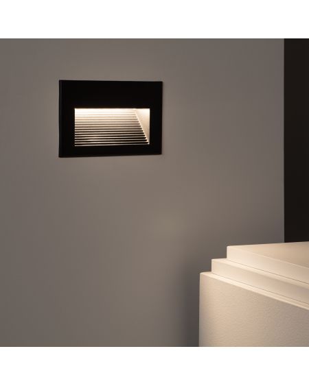 Balise LED Extérieure 5W Encastrable au Mur Goethe Horizon Noire