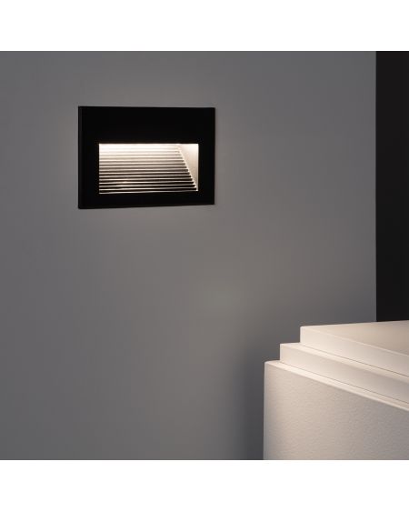 Balise LED Extérieure 5W Encastrable au Mur Goethe Horizon Noire
