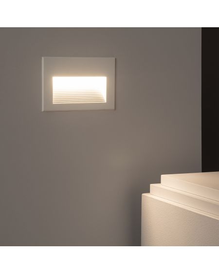 Balise LED Extérieure 5W Encastrable au Mur Goethe Horizon Blanche
