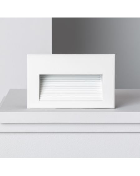 Balise LED Extérieure 5W Encastrable au Mur Goethe Horizon Blanche