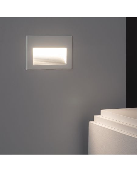 Balise LED Extérieure 5W Encastrable au Mur Goethe Horizon Blanche