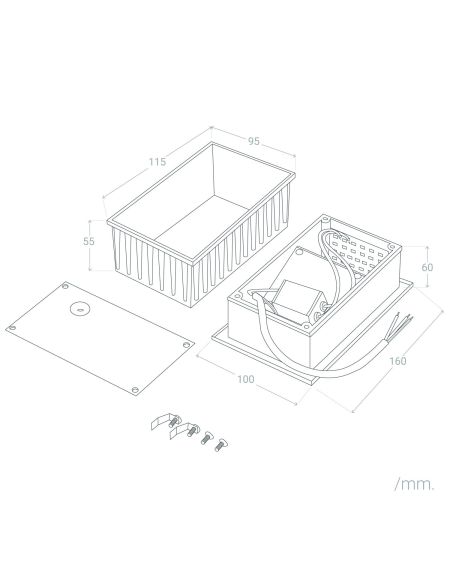 Balise LED Extérieure 5W Encastrable au Mur Goethe Blanche