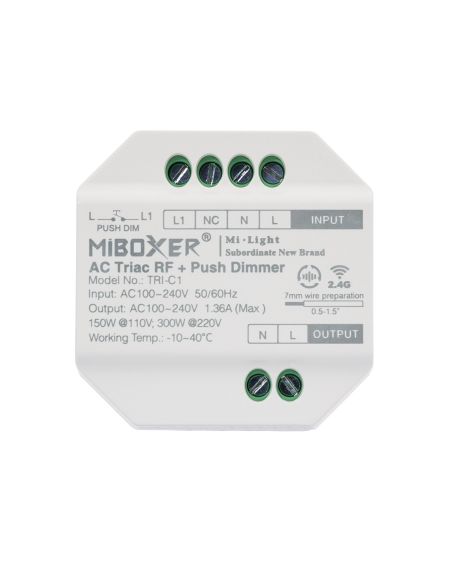 Variateur LED TRIAC + Télécommande RF Monochrome MiBoxer
