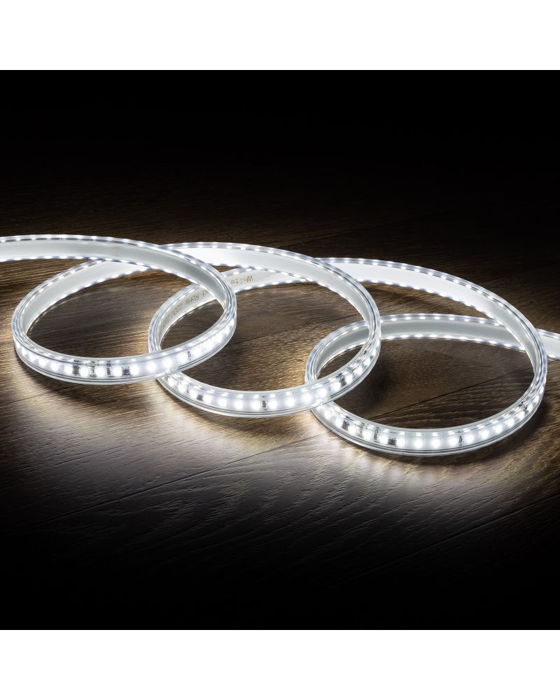 Ruban LED Dimmable 220V AC Solid 120LED/m Blanc Froid IP65 sur Mesure Largeur 14mm Coupe tous les 10cm
